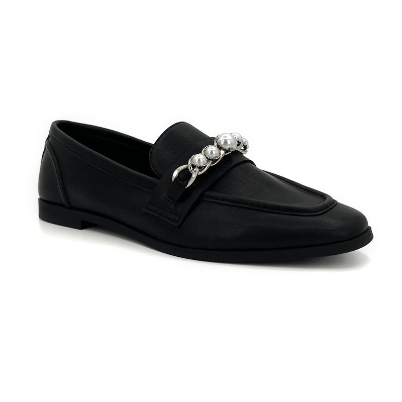 Loafers clássicos femininos dedos redondos deslizante tipo fechamento confortável